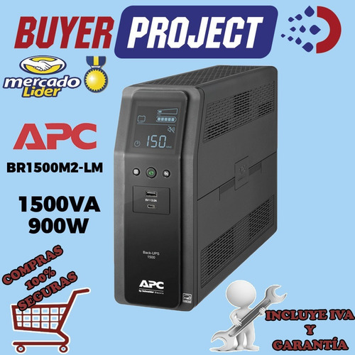 Ups Apc Br1500m2-lm 1500va 900w 10 Tomas Pantalla Lcd 120v