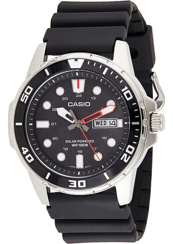 Reloj Pulsera  Casio Mtps1101avcf Del Dial Negro