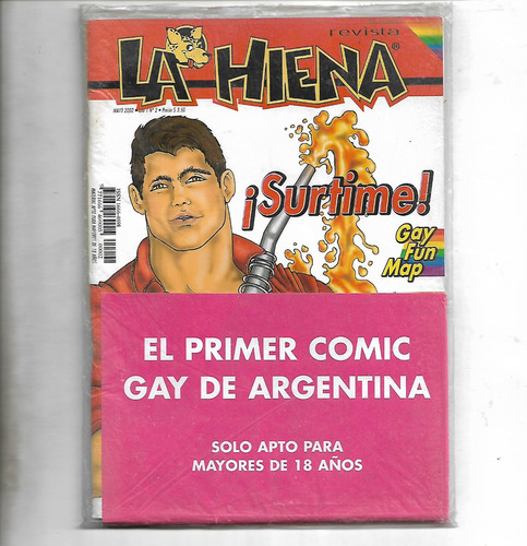 Revista La Hiena  Año 1 N° 2 Mayo 2002 Comic Gay ¡surtime!