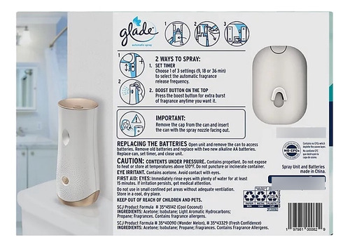 Glade Ambientador Automatico En Aerosol Variedad Primaveral