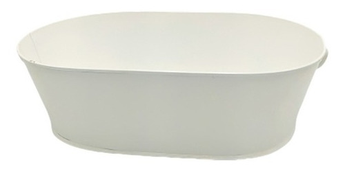 Tina De Metal - Color Blanco - 28 X 16 X 9