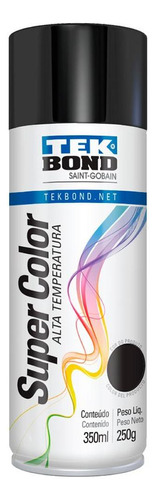 Spray Tekbond Alta Temperatura Preto Brilhante 350ml   23251