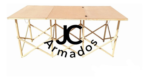 Mesa Plegable Tipo Valija 180x80 Caballete Feria Jc Armados