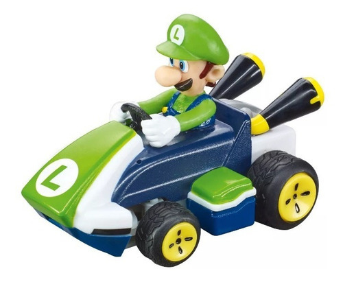 Set Mario Kart Rc Portable Luigi Carrera Nintendo - Luigi
