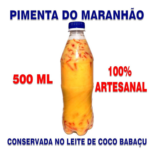 Molho De Pimenta Com Leite De Coco Babaçu 500ml