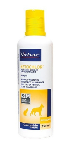 Shampoo Virbac Ketochlor Perros Gatos Caballos Con Piodermas