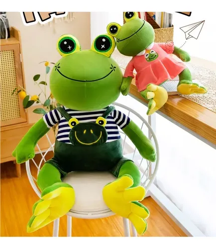 Peluche Rana René Calidad Premium Ranita De Moda Saltarina
