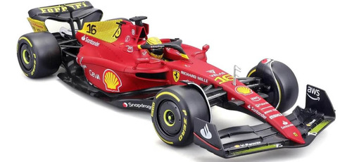 Ferrari F1-75 2022 Charles Leclerc #16 Ed. Esp. Burago 1/18 Color Rojo