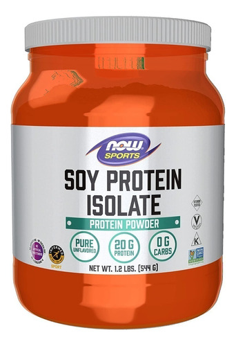 Soy Protein Isolate 544g, Proteina De Soya Now,