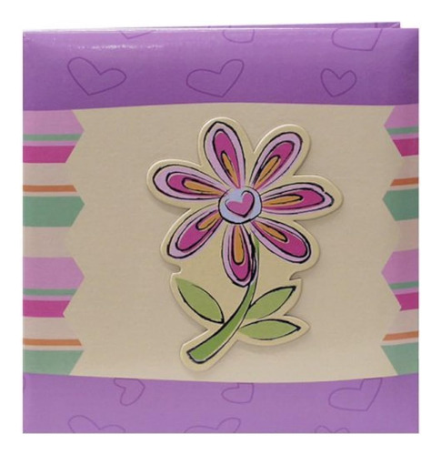 Pioneer 3d Applique Striped Post Bound Album 12 X12 -flower