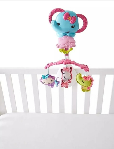 Móvil Musical Fisher Price 3 En 1 Rosa Aw