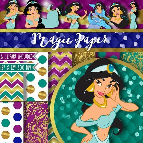 Papeles Fondos Digitales Jasmine Disney Digital Papers