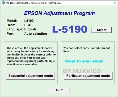 Reset Epson L5190 L5196 Ilimitado