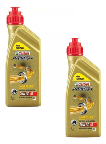 20w50 Castrol Power 1 Pack 2l Aceite Moto 4t Full Sintético