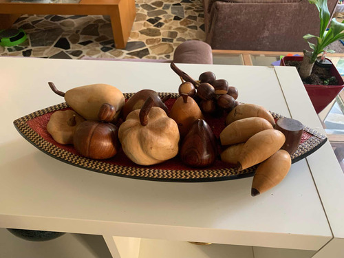 Juego De Frutas Madera Para Mesa