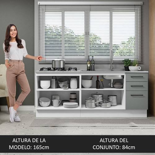 Cocina Integral Completa Modular Madesa Agata Con Pia 200cm