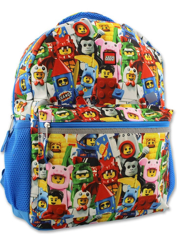 Lego Minifigures. Mochila Escolar De 16 Pulgadas