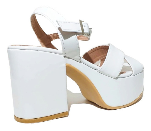 Imagen 5 de 5 de Sandalias Roma Charol White