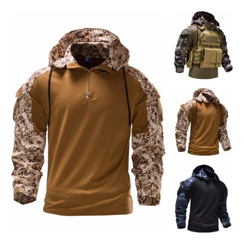 Camisa Militar Con Capucha Para Hombre, Sudadera Con Capucha