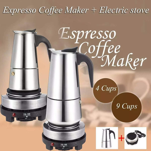 Will Ml Portable Café Cafetera Moka Pot De Acero Inoxidable