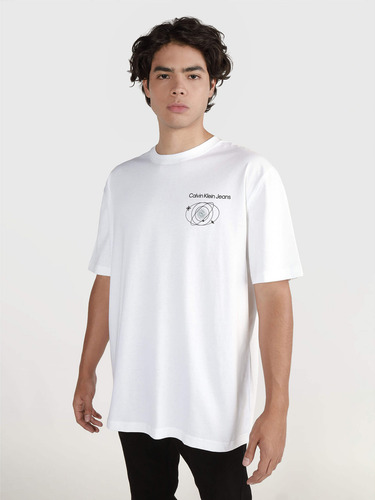 Polera Future Fade Slogan Blanco Calvin Klein