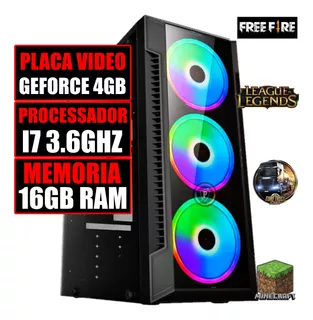 Pc Gamer Cpu Intel Core I7 / 16gb Ram / Placa Geforce 4gb