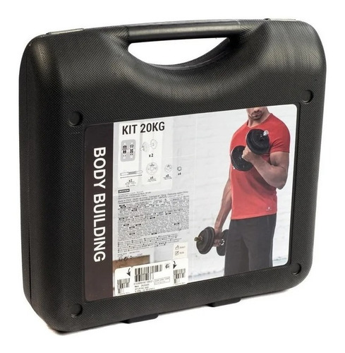 Kit De Pesas 20 Kg Mancuerna Desarmable Ajustable Mancuernas