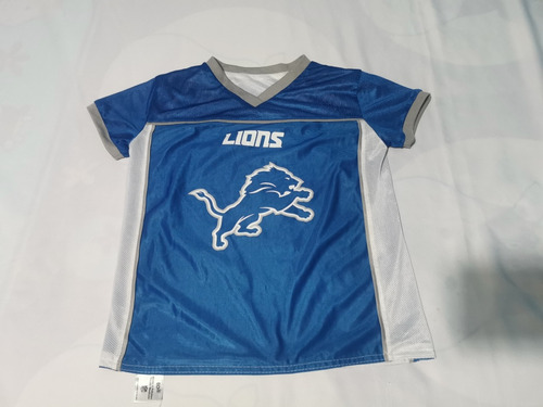 Jersey Playera Doble Vista Nfl M Juvenil Leones Detroit Nfl 