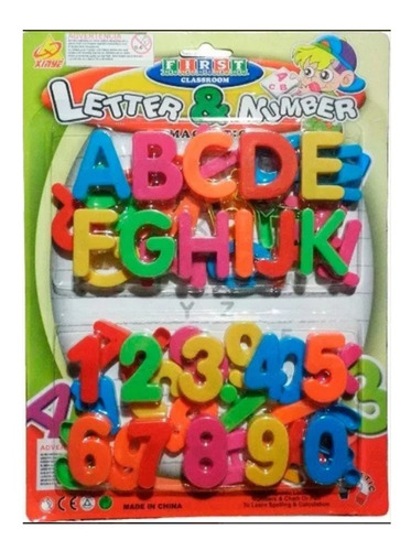 Letras Y Numeros - Imantados Abecedario En Plastico Blister