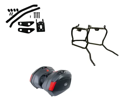 Kit Suporte Lateral + Par Bau V35 Givi Kawasaki Z 1000sx