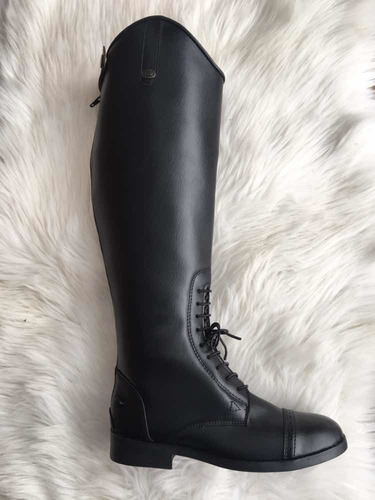 Riding Boot/bota Equitación/cuero Sintético/zipper/mujer 6.5