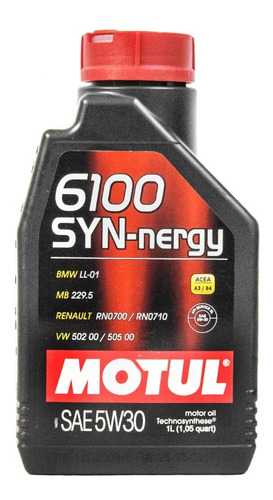 Óleo De Motor Motul 5w30 6100 Syn-nergy Technosynthese 1lt