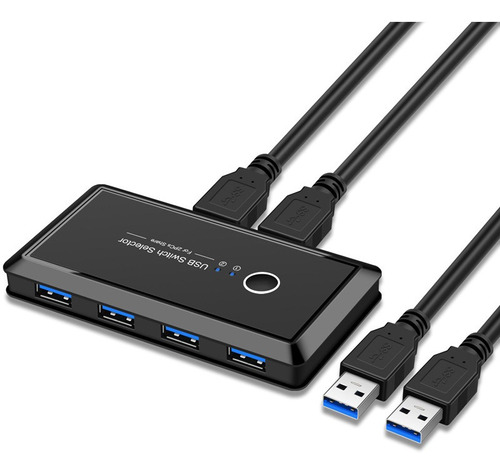 Conmutador Usb Hub Kvm Usb 3.0, 2 Unidades