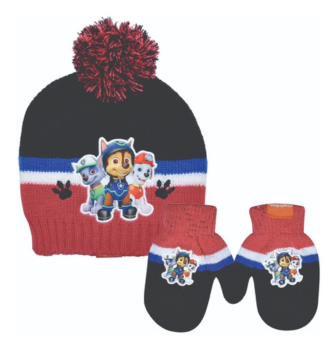 Combo Gorro Y Guantes Paw Patrol Original Footy Mundo Manias