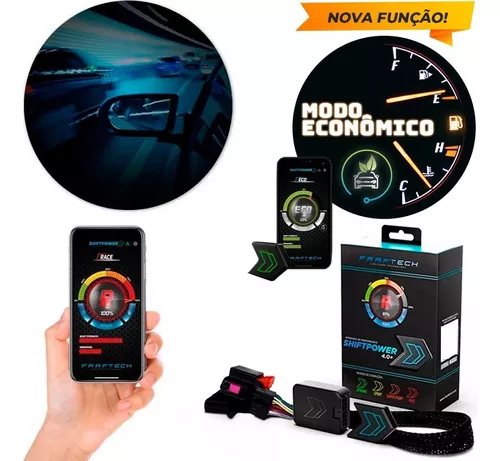 Shift Power Novo 4.0+ Fiat Mobi 2016 a 2020 Chip Acelerador Plug