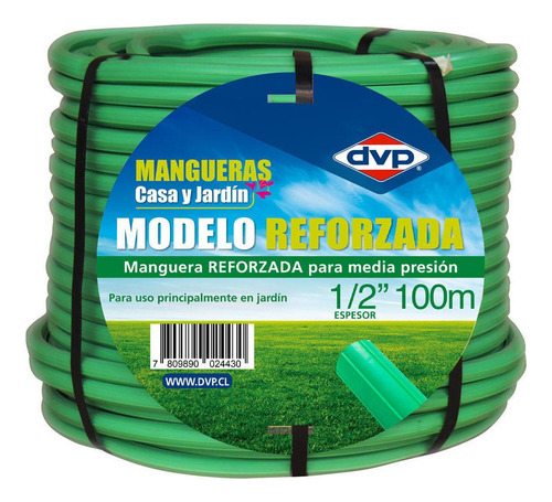 Manguera Pvc Reforzada 100mts 1/2 Pulgadas Dvp