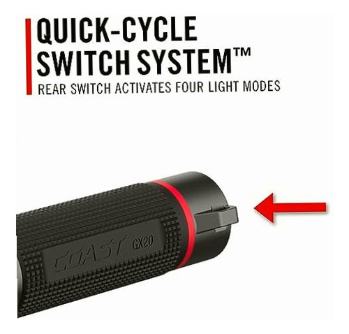 Coast Gx20 Linterna Led De Doble Potencia Recargable