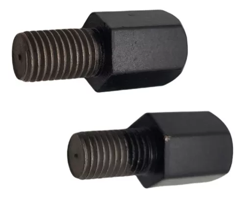 Adaptador de espelho 8mm a 10mm - rosca cromada padrão - peça