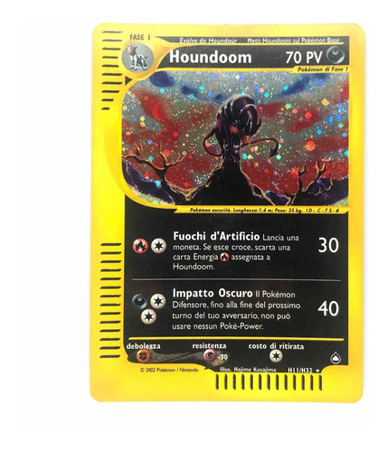 Houndoom H11/h32 Aquapolis Holo - Carta Original Pokémon Tcg