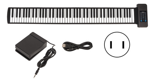 Teclado Plegable Para Piano, Enrollable, 88 Teclas, Enchufe