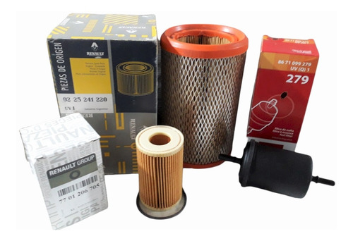 Kit Combo Filtros Aceite Aire Nafta Twingo 1.2 D7f Original