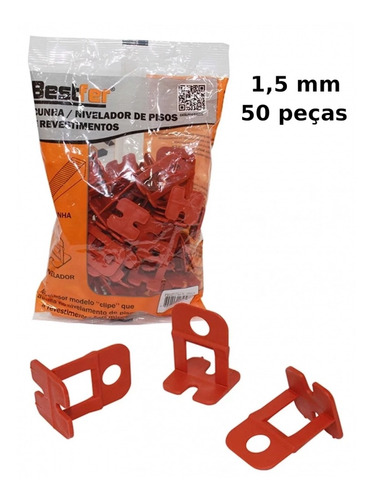 Imagem 1 de 2 de Nivelador De Pisos E Revestimentos 1,5mm (pacote 50 Pçs) Ala