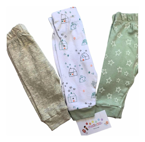 Set De 3 Pantalones Para Bebé Unisex
