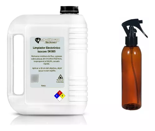 Alcohol Isopropílico 99,9% Puro 5L + Botella Spray Rellenable 500 ml, Isopropanol