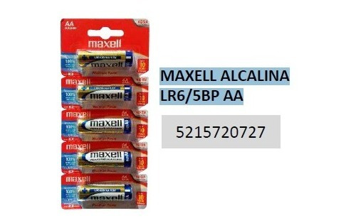 Pila Bateria Maxell Alcalina Lr6/5bp Aa