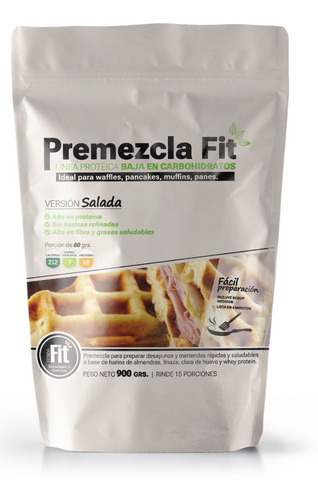 Pancakes Keto Salados Premezcla Fit Proteica Para Pan 900 Gr