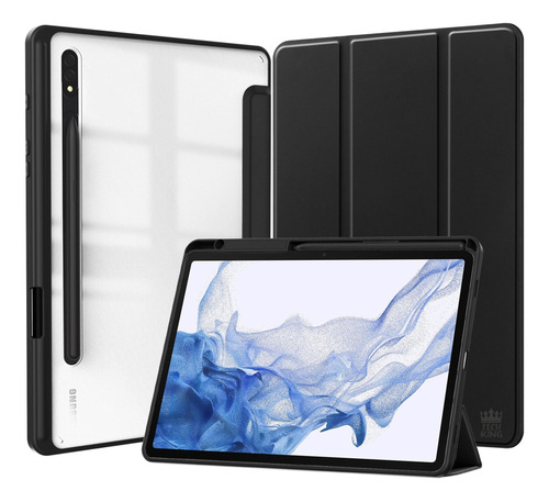 Case Autosleep + Película De Vidro Para Galaxy Tab S7 / S8