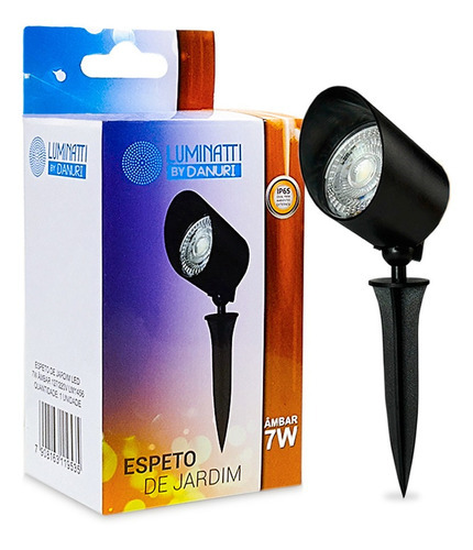 Kit 3 Espetos De Jardim Com Led Avant Ip65 5w Âmbar Bivolt 127-220v