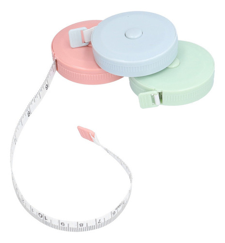 Cinta Métrica Retráctil Para Medición 1.5m 3 Colores