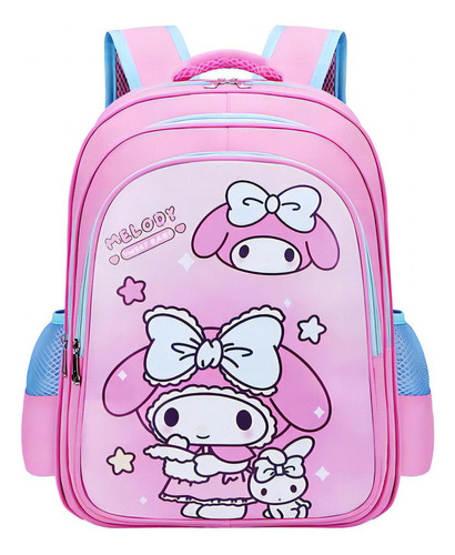 Kuromi Mochila Para Grados 3-6 De La Escuela Primaria Para C Color Melodía rosa grande